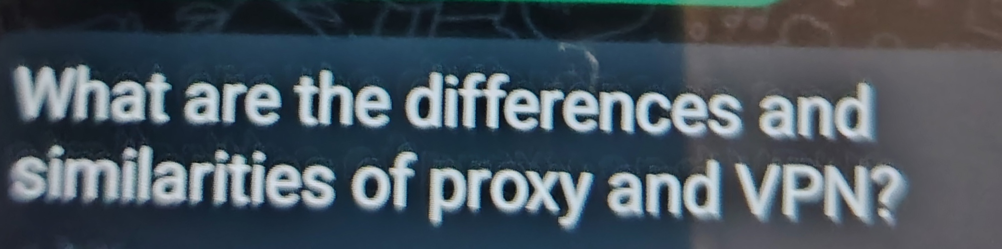 What are the differences and similarities of