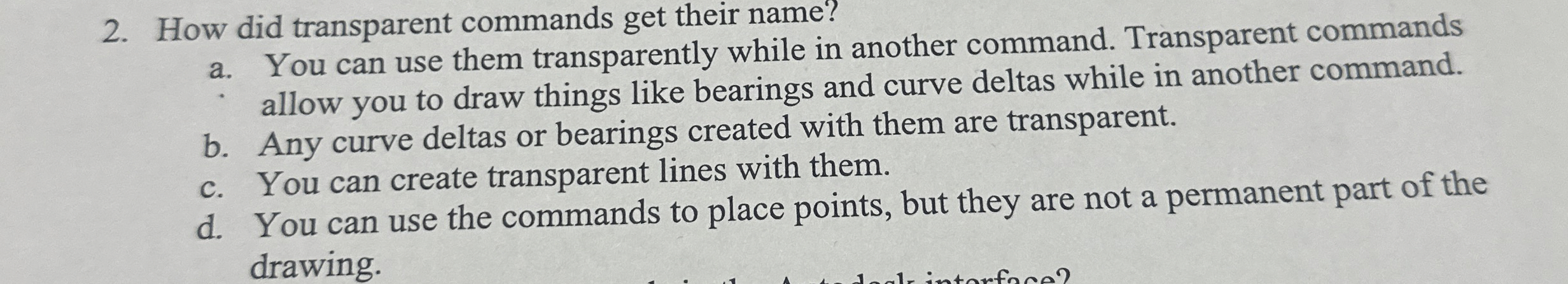 How did transparent commands get their name? a .