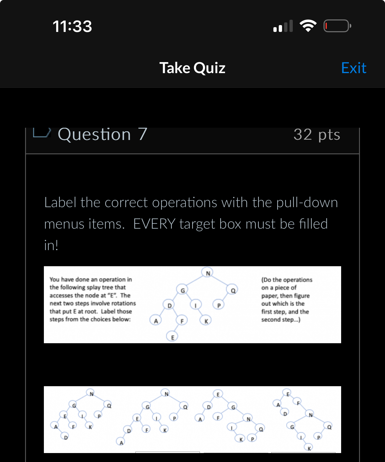 Question 7 3 2 pts Label the correct operations