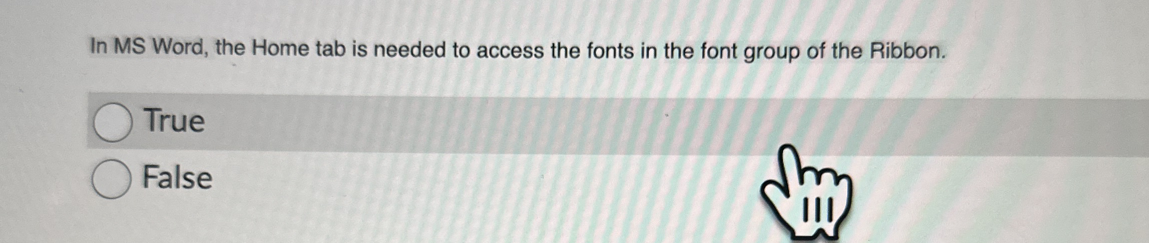 In MS Word, the Home tab is needed to access the