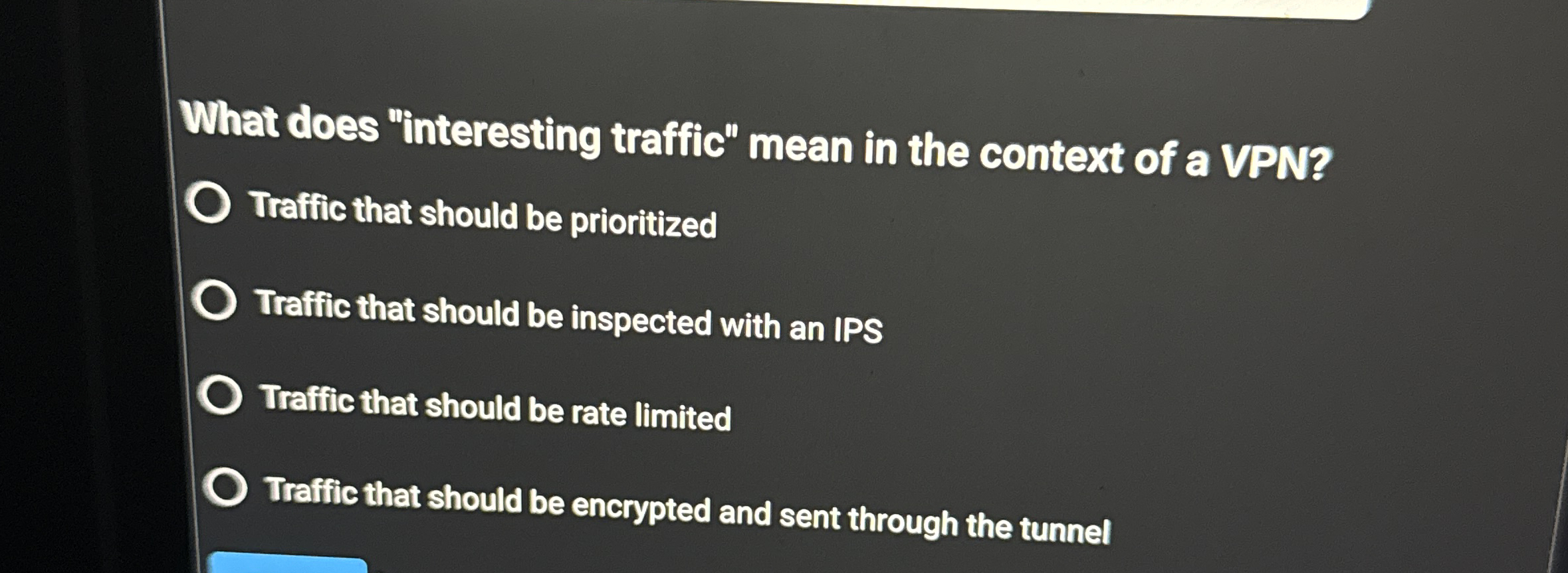 What does "interesting traffic" mean in the