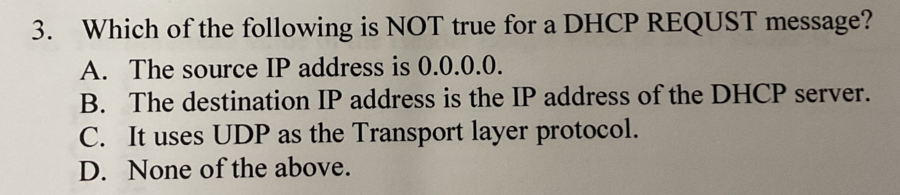 Which of the following is NOT true for a DHCP