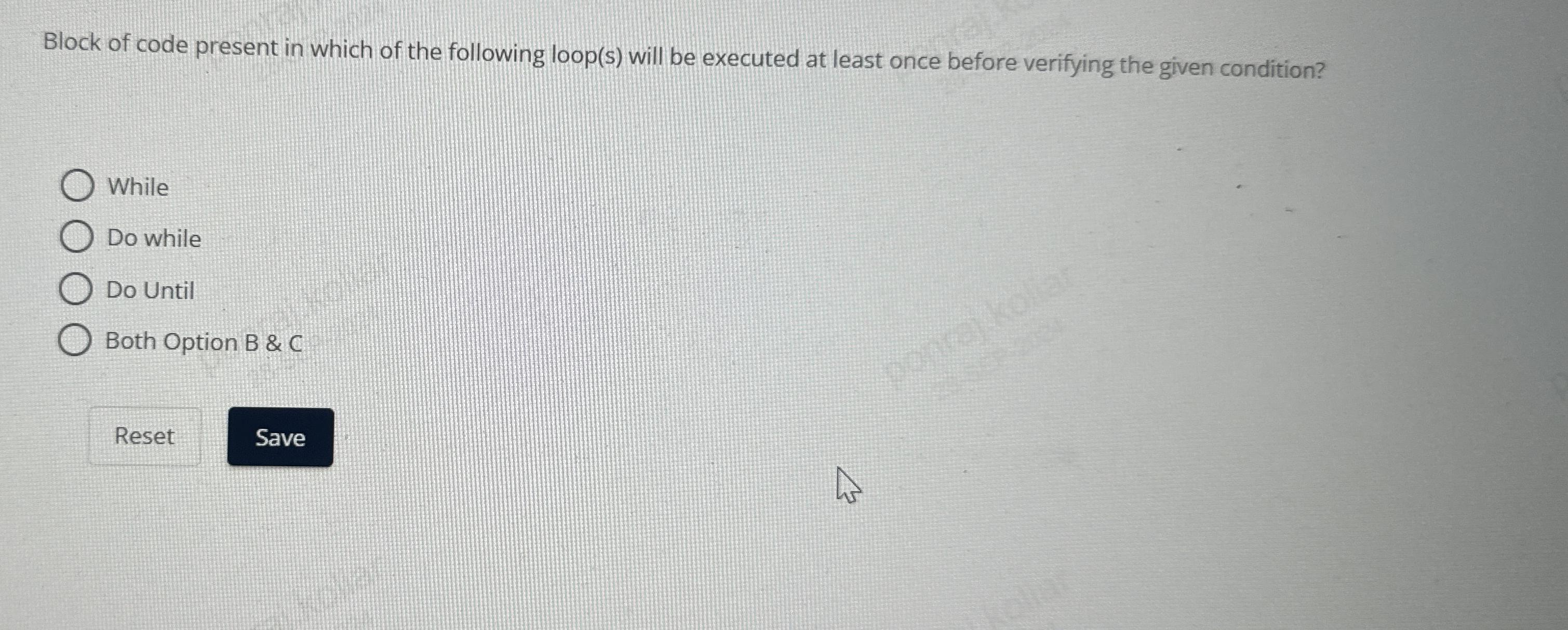 Block of code present in which of the following