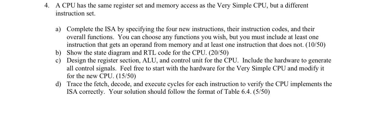 A CPU has the same register set and memory access
