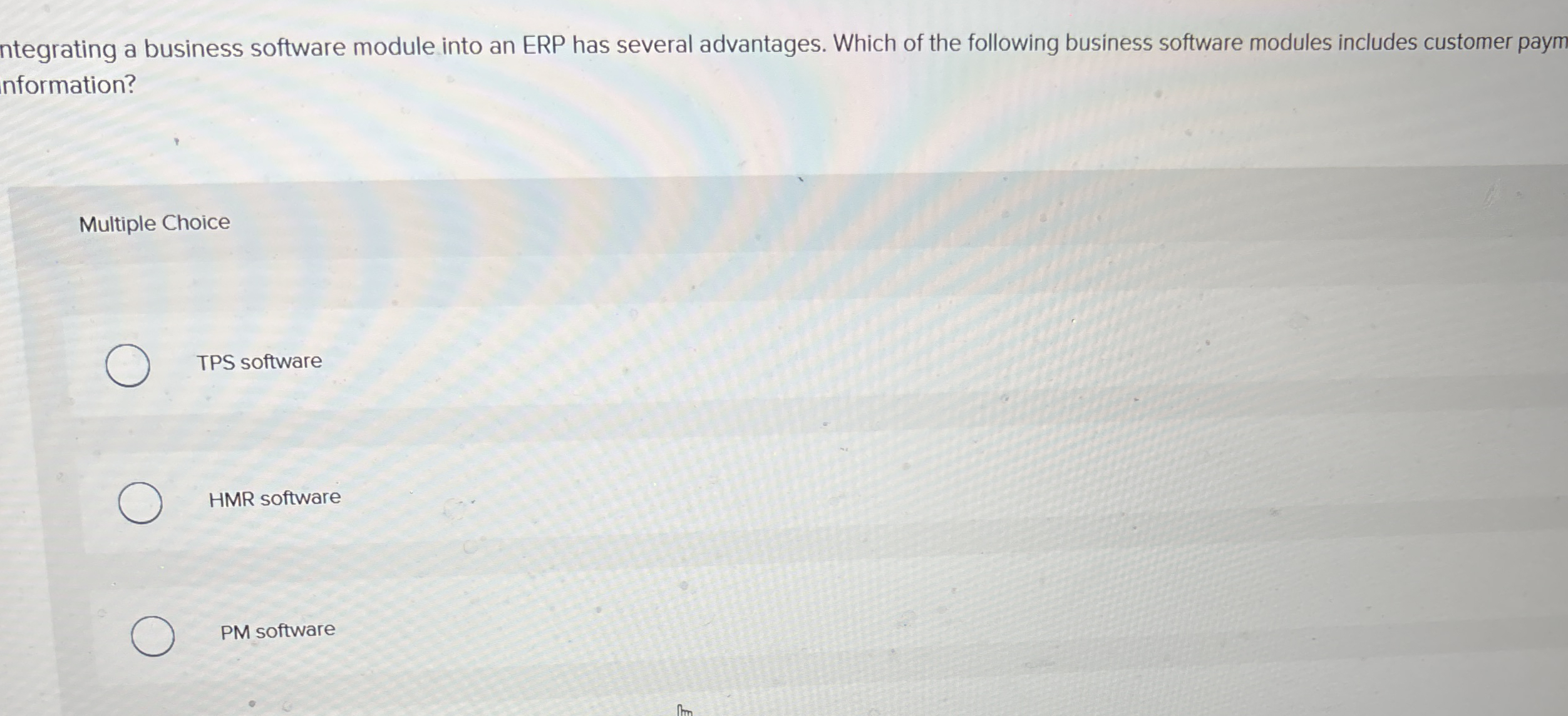 ntegrating a business software module into an ERP