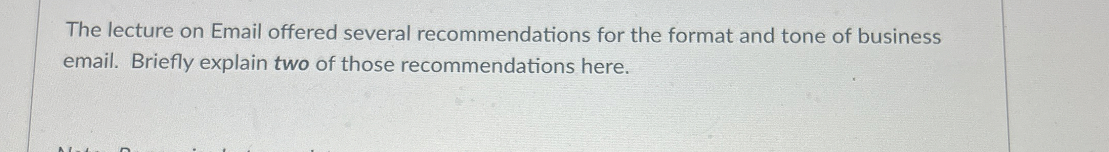 The lecture on Email offered several