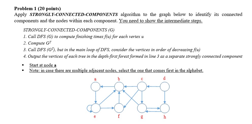 Problem 1 ( 2 0 points ) Apply STRONGLY -