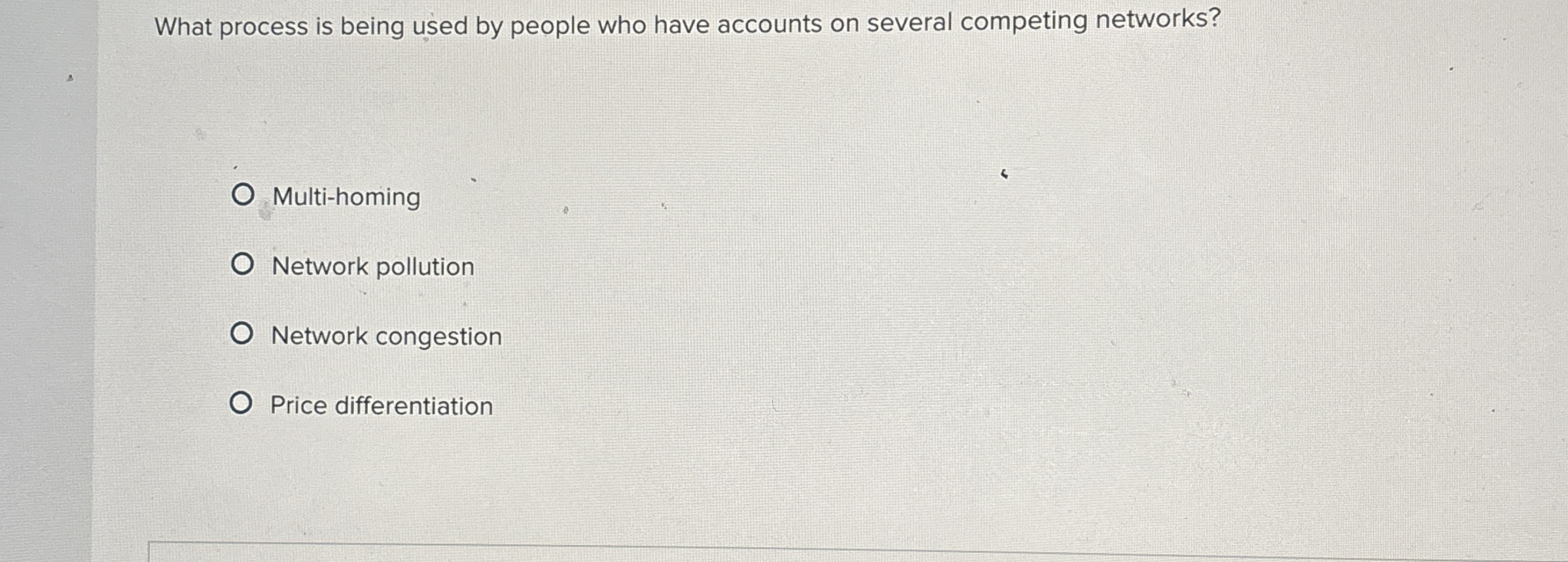 What process is being used by people who have