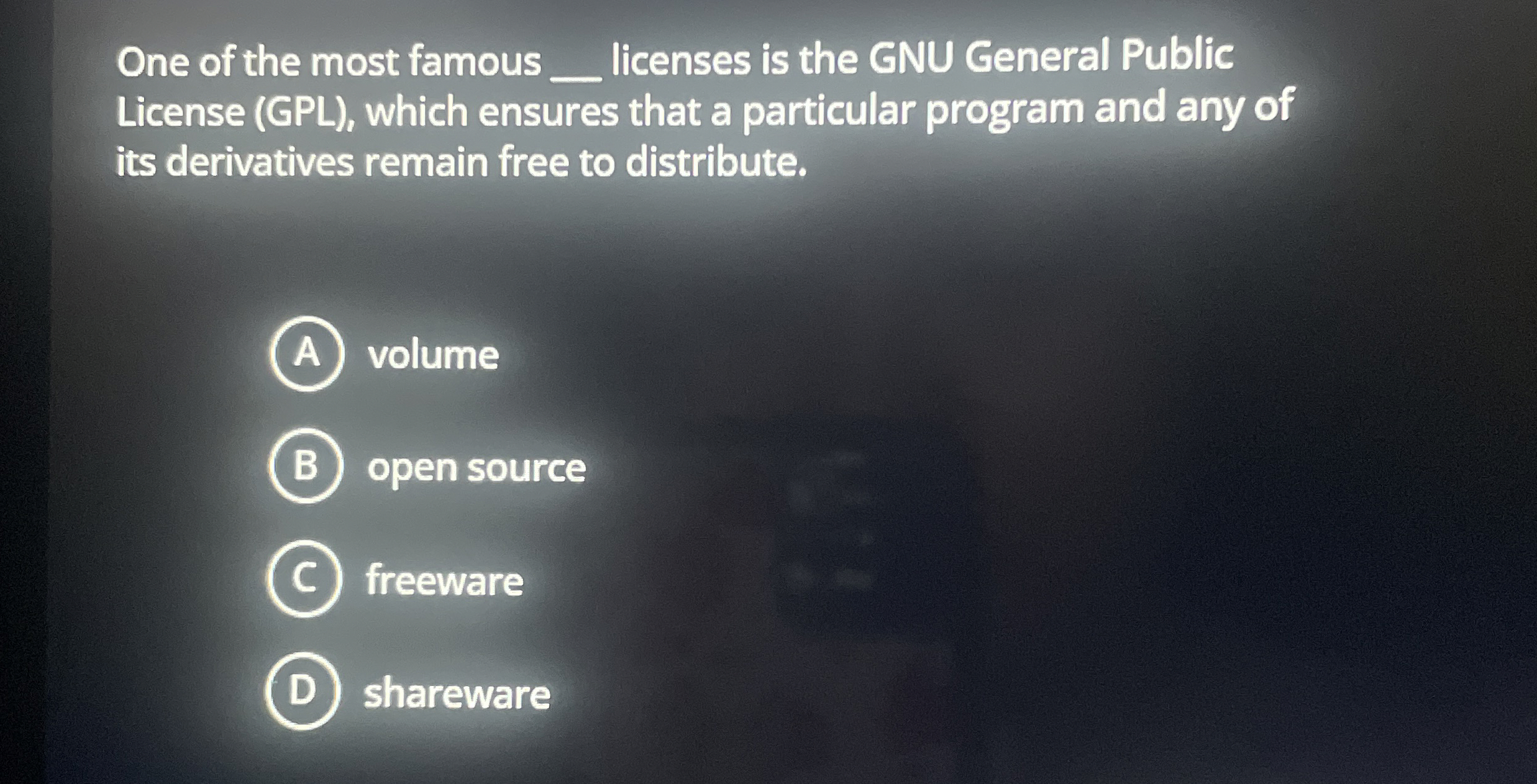 One of the most famous licenses is the GNU
