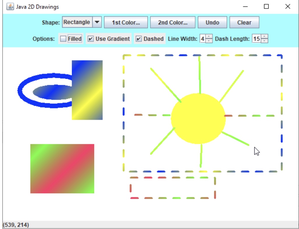 The application will contain the following