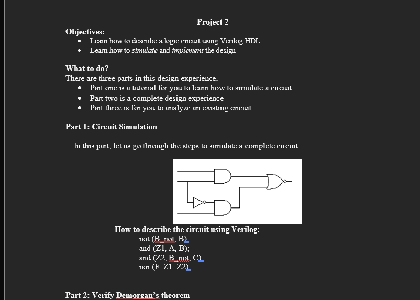 I have the Project procedural as this: module