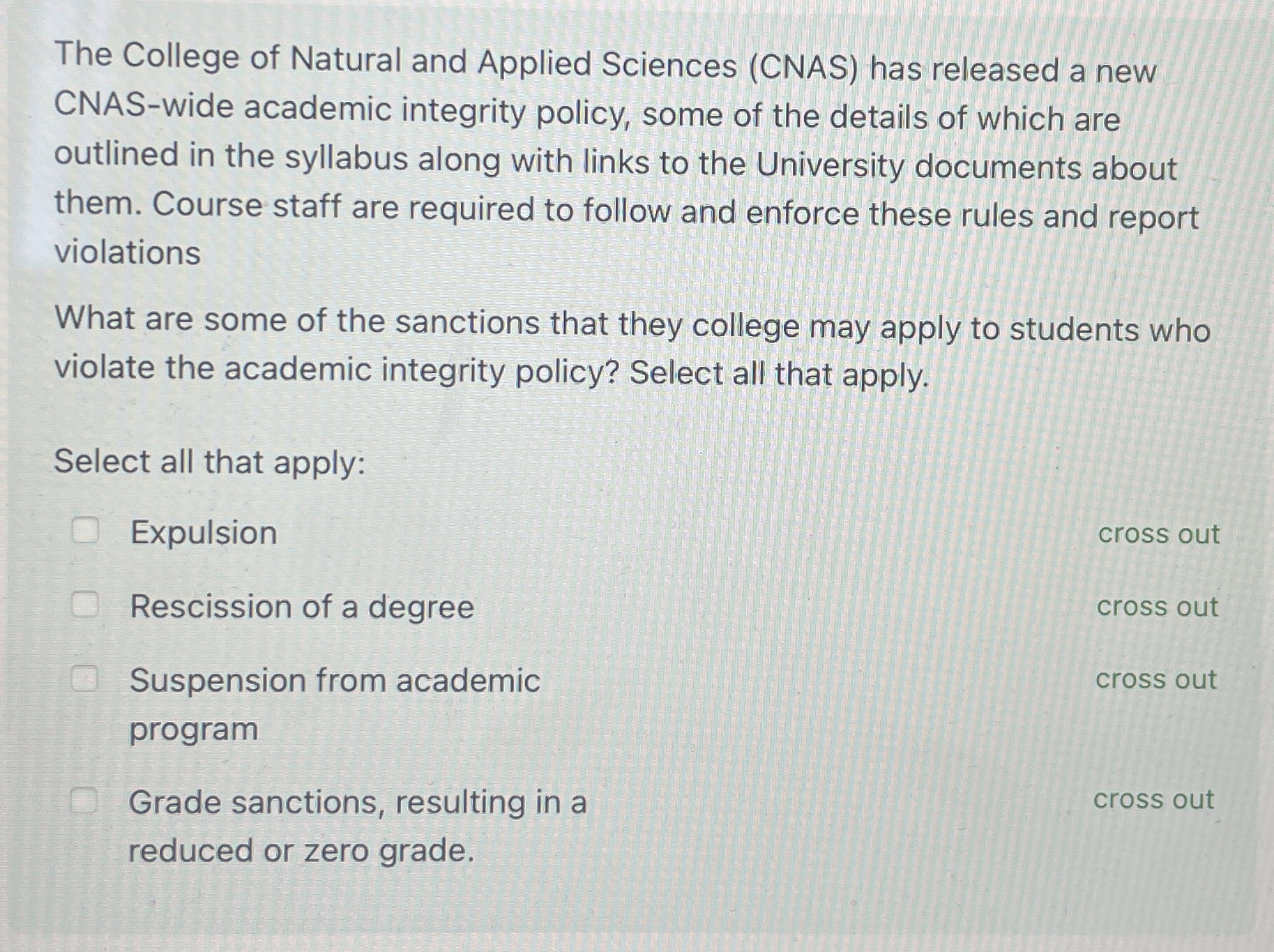 The College of Natural and Applied Sciences (