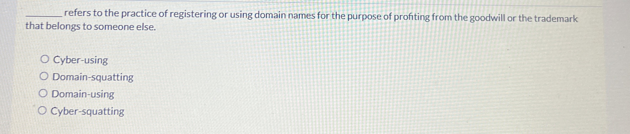q , refers to the practice of registering or
