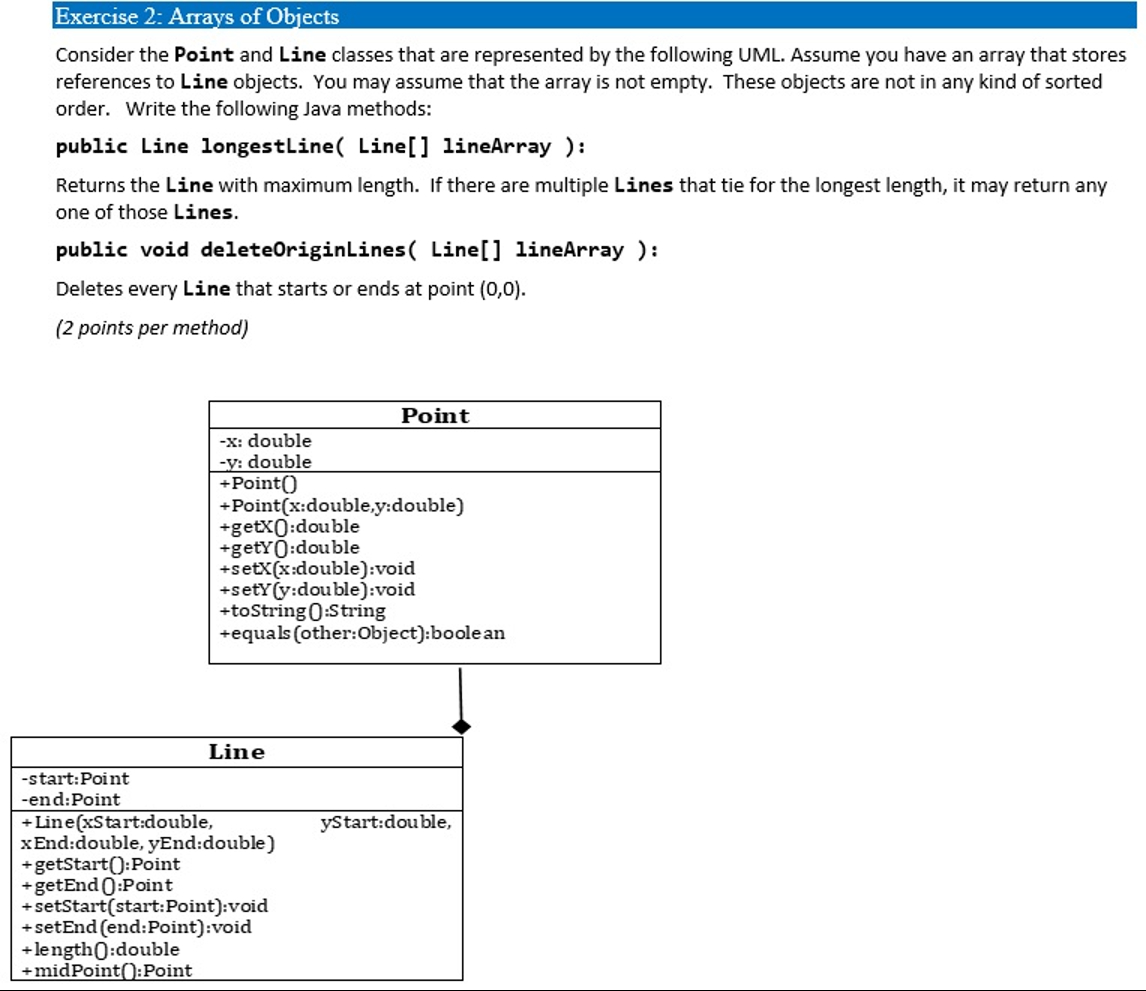 Exercise 3 : ArrayLists of Objects Redo exercise