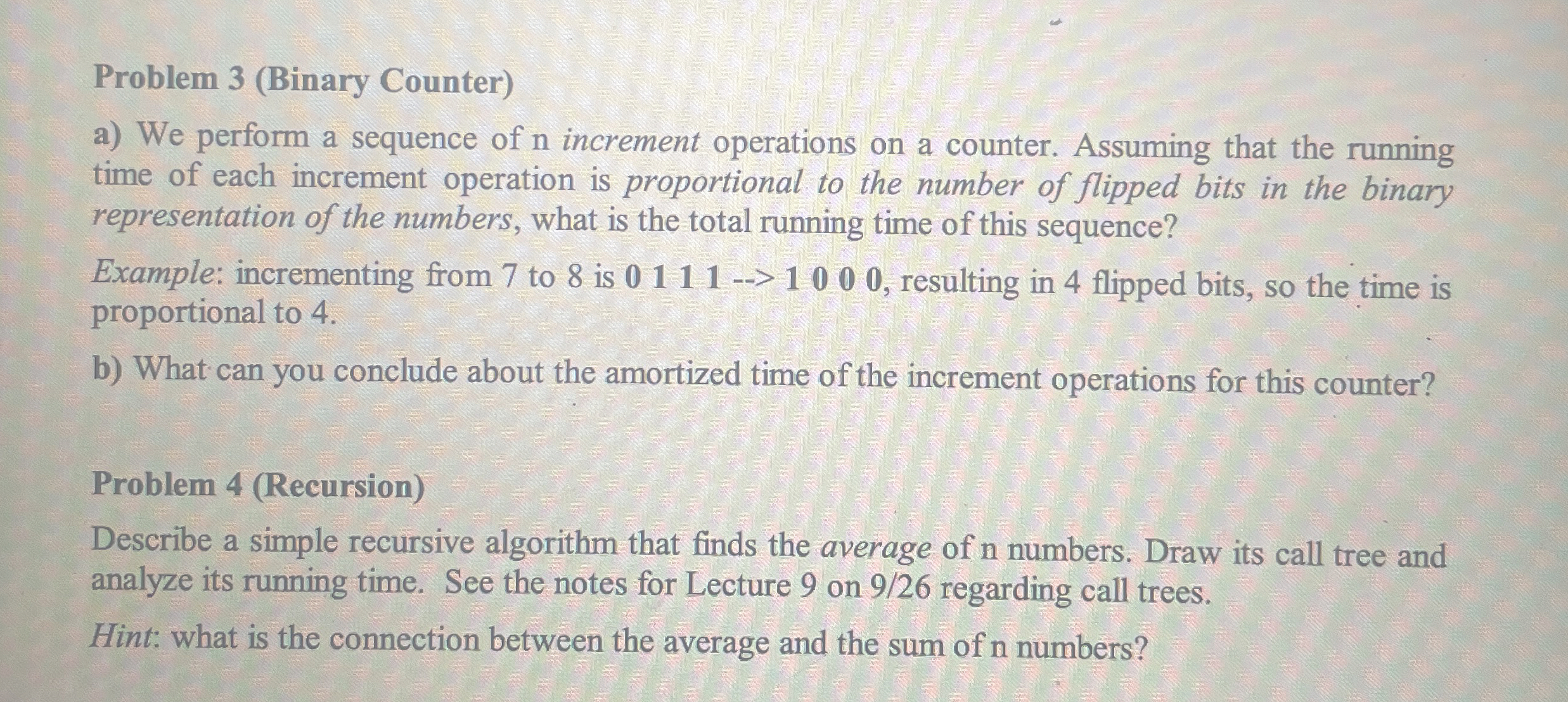 Problem 3 ( Binary Counter ) a ) We perform a