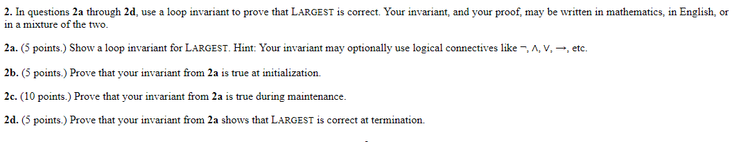 In questions 2 a through 2 d , use a loop