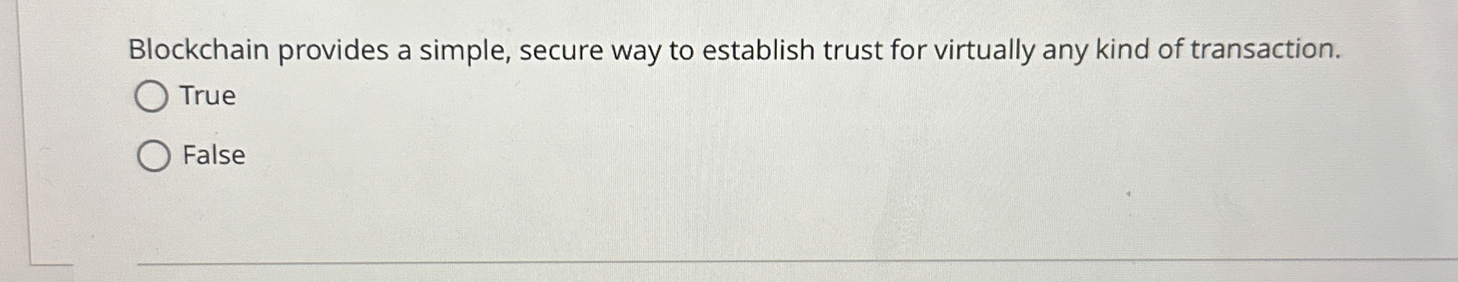 Blockchain provides a simple, secure way to