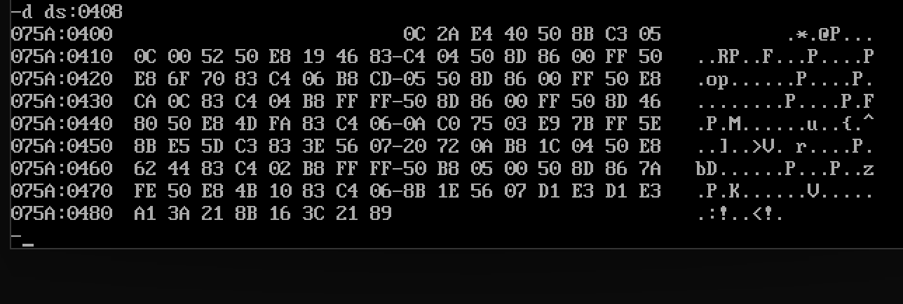 the output didn't show anything, it should be