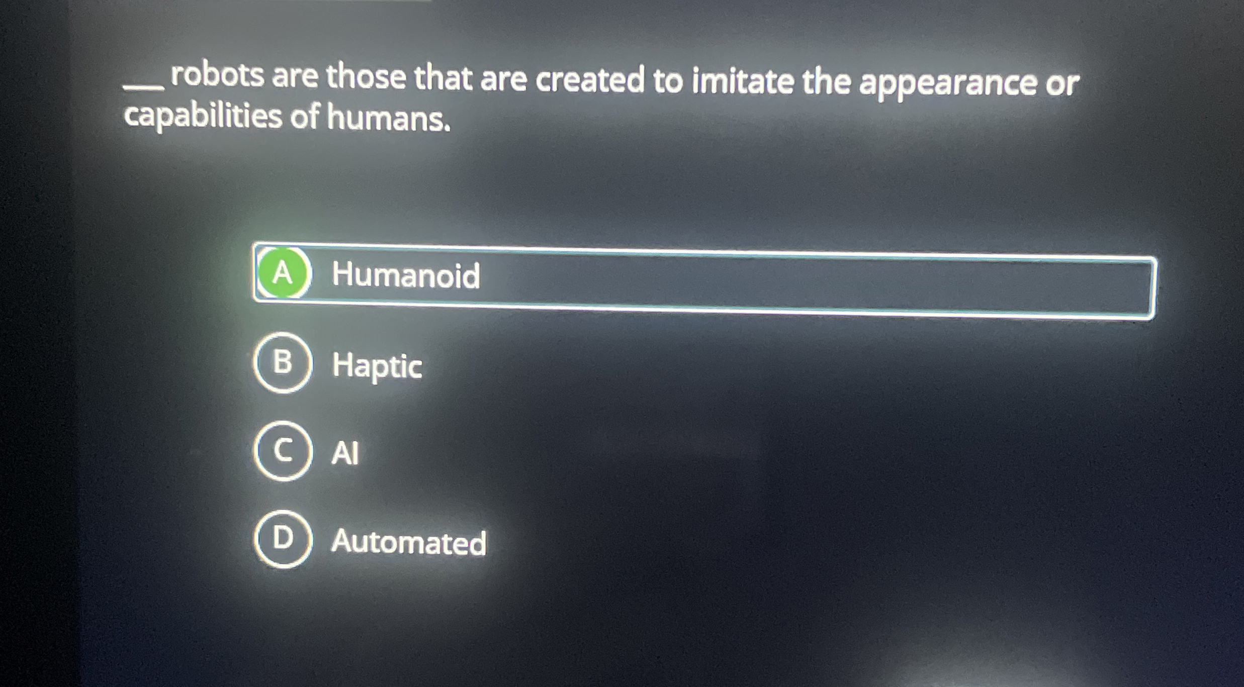 robots are those that are created to imitate the