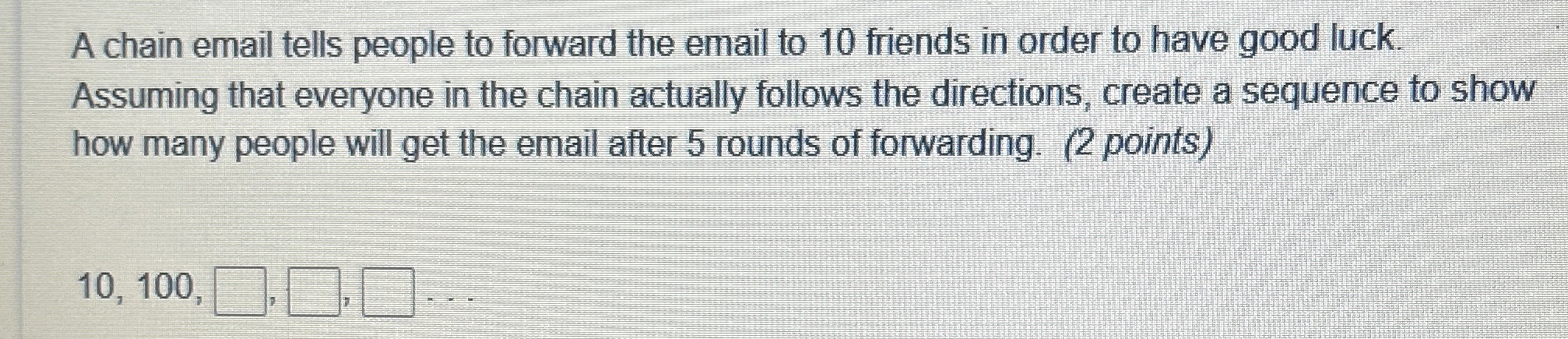 A chain email tells people to forward the email