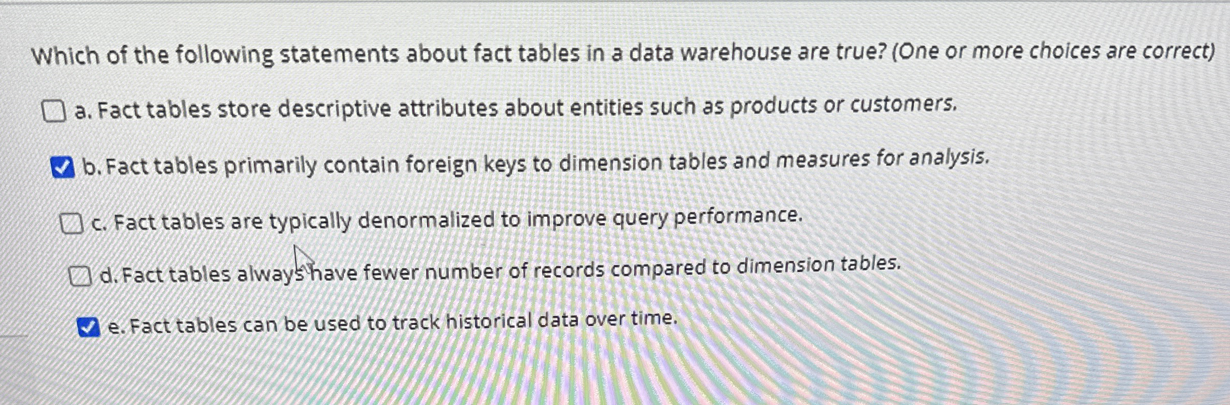 Which of the following statements about fact