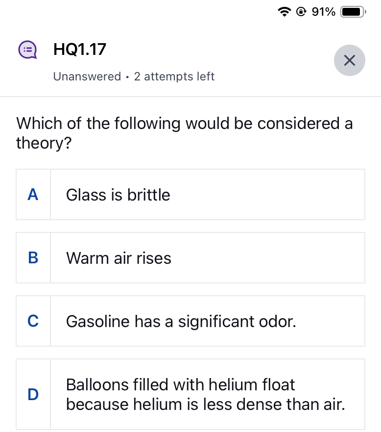 Unanswered * 2 attempts left Which of the