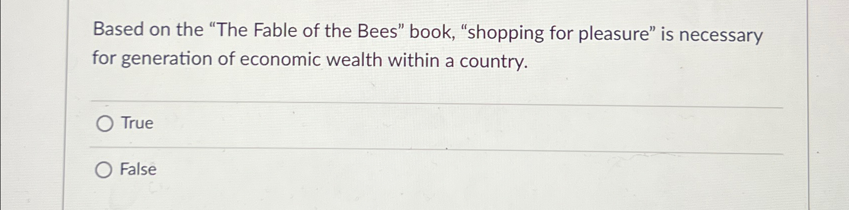 Based on the "The Fable of the Bees" book,