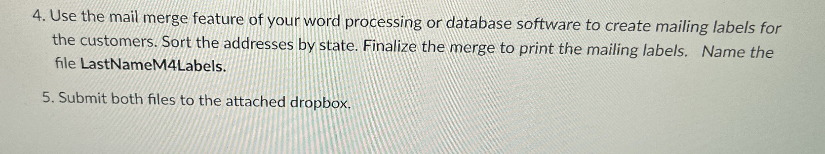 Use the mail merge feature of your word