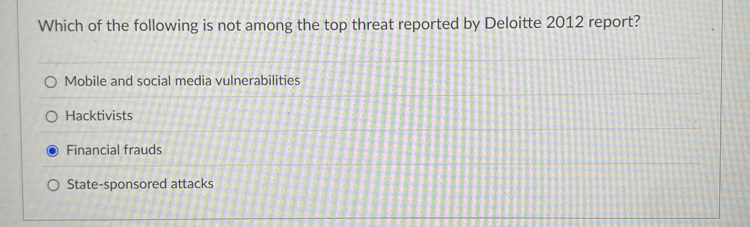 Which of the following is not among the top