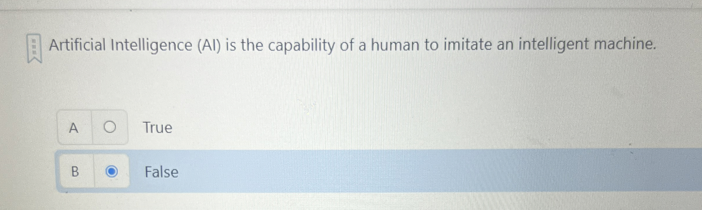 Artificial Intelligence ( AI ) is the capability