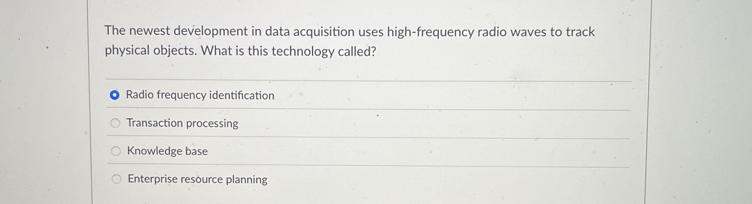 The newest development in data acquisition uses