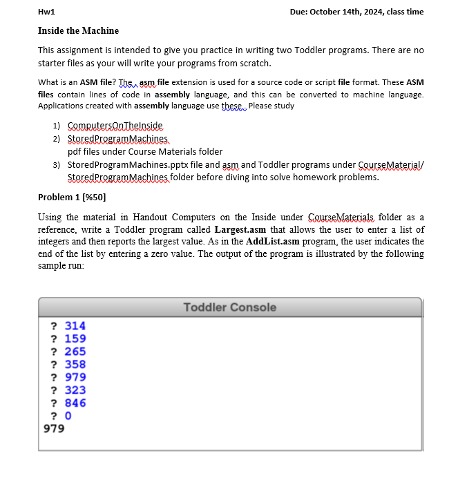 Inside the Machine This assignment is intended to