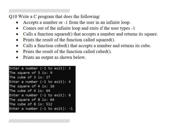 Q 1 0 Write a C program that does the following:
