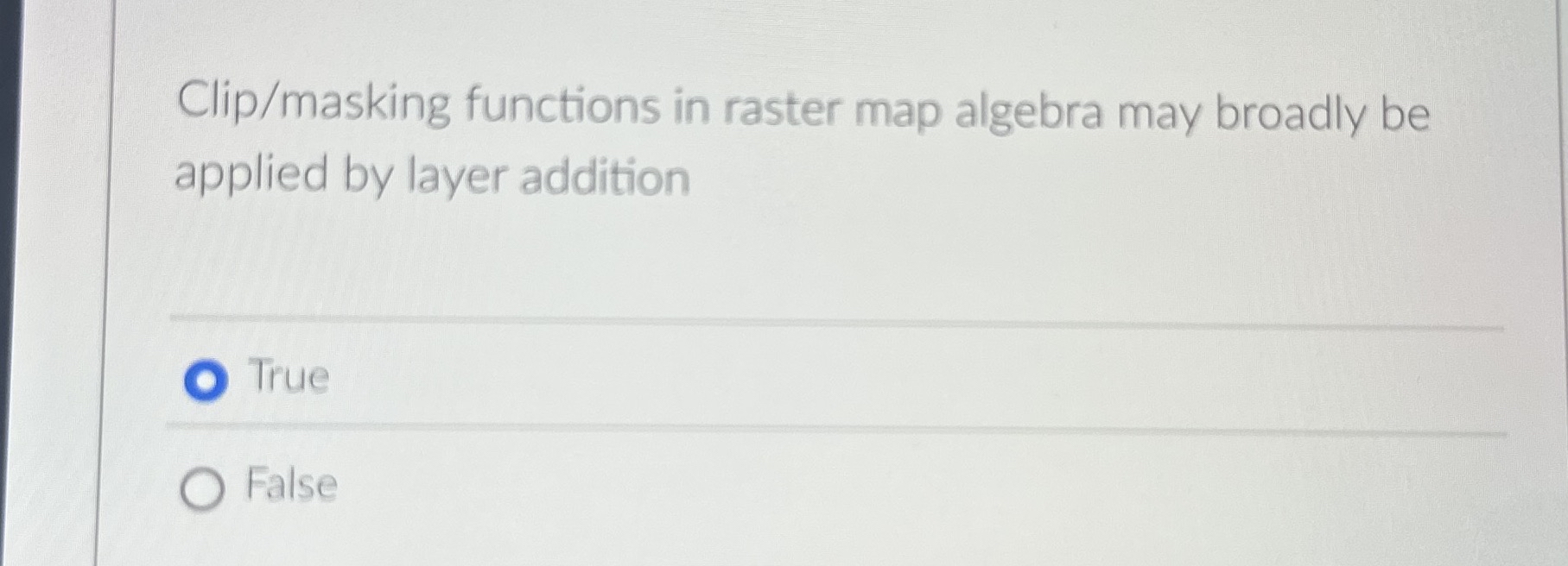 Clip / masking functions in raster map algebra