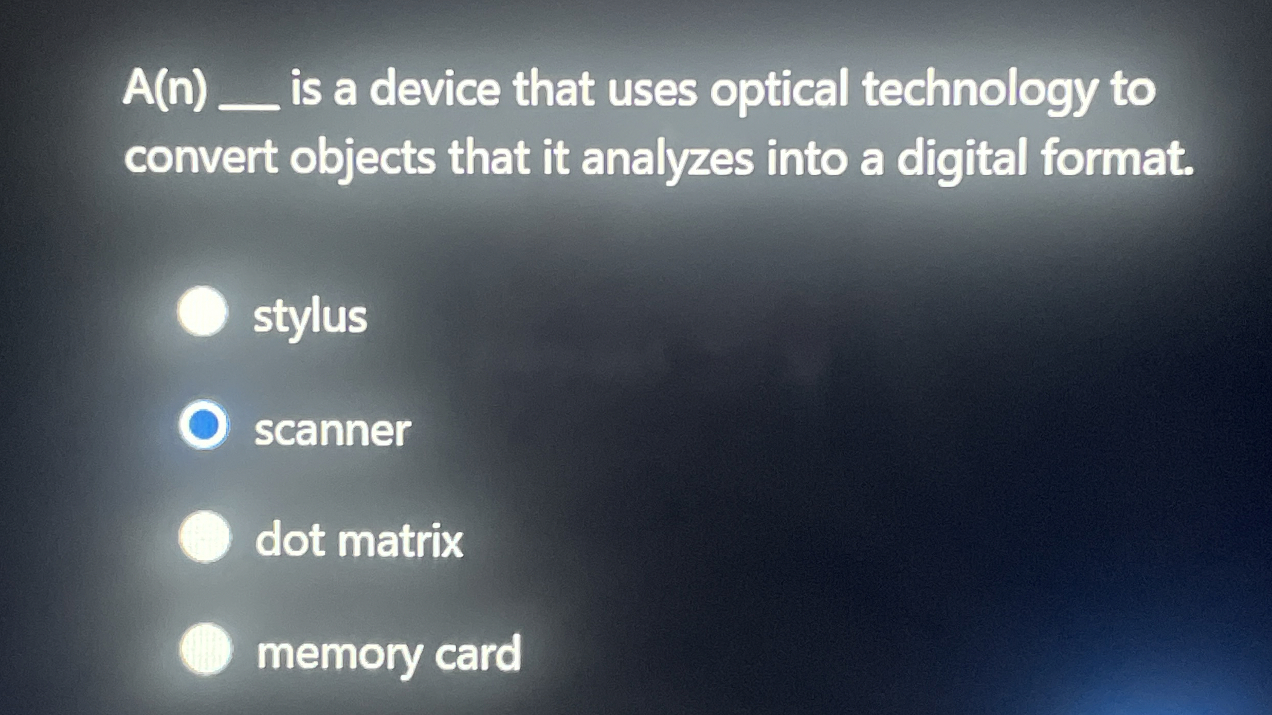 A ( n ) is a device that uses optical technology