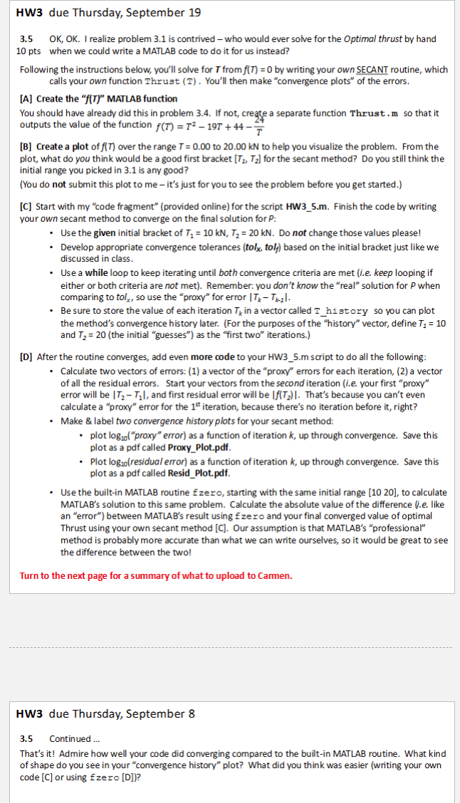HW 3 due Thursday, September 8 3 . 5 Continued...