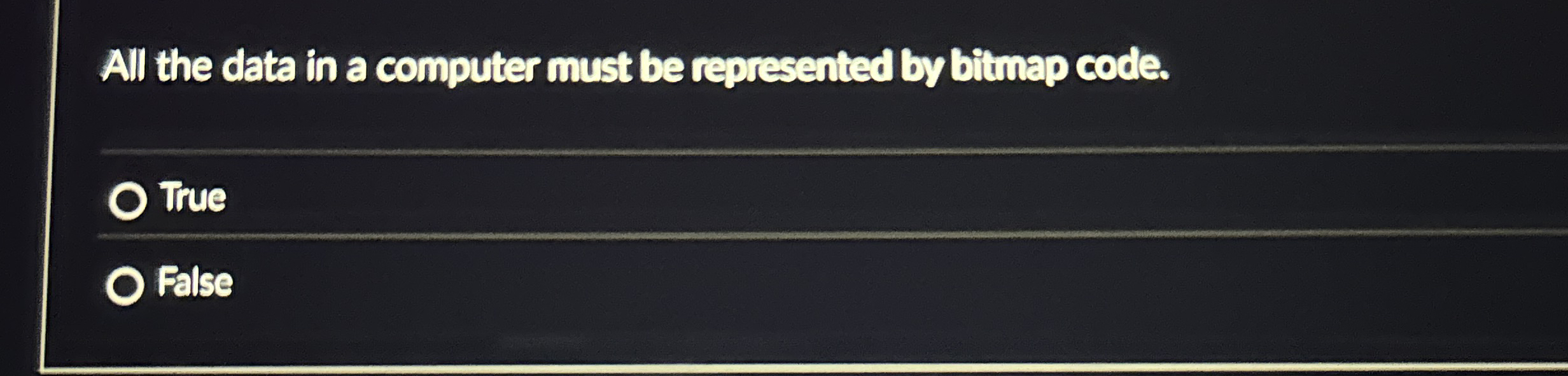 All the data in a computer must be represented by