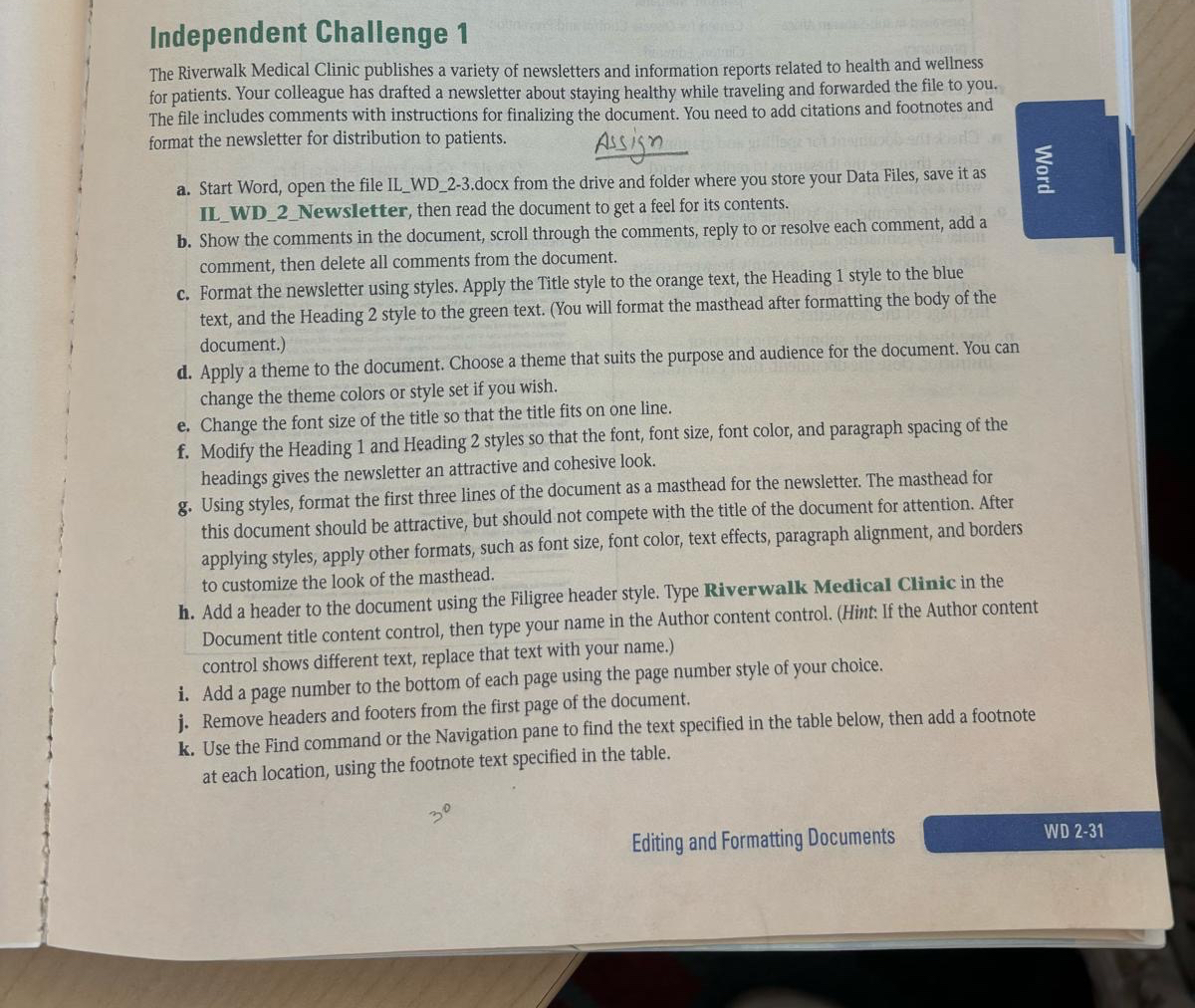 Independent Challenge 1 The Riverwalk Medical