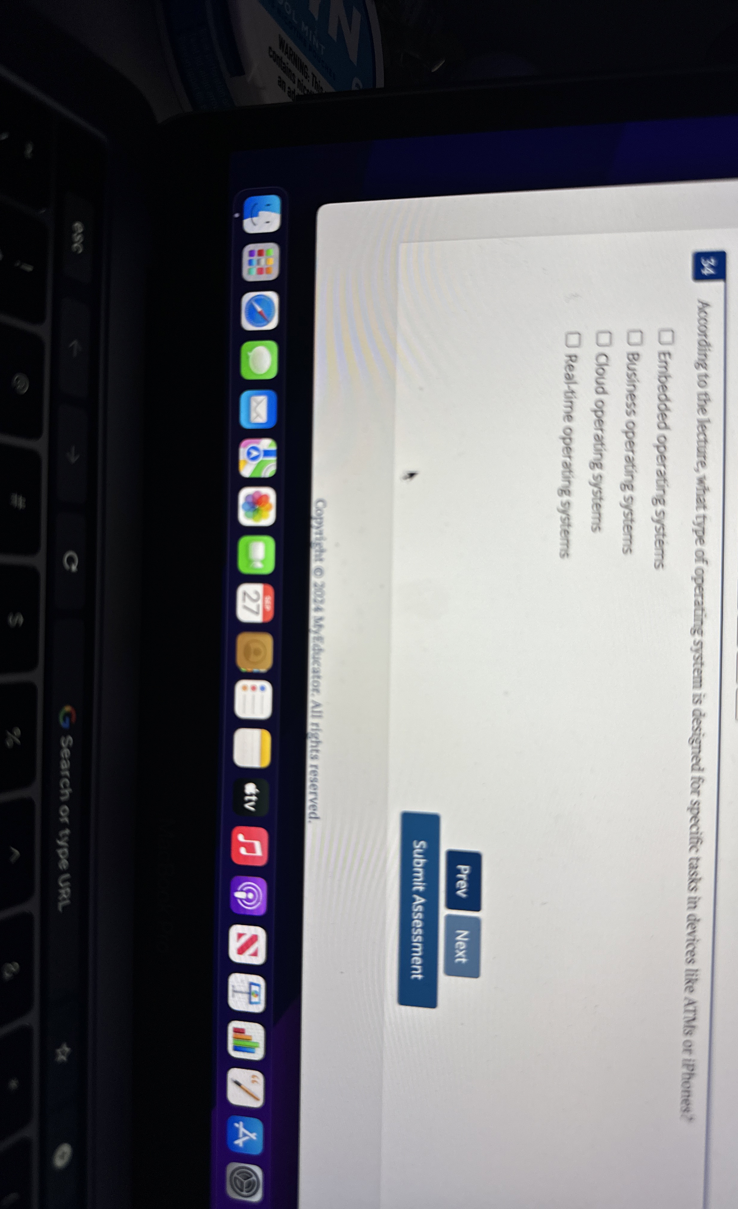 3 4 According to the lecture, what type of