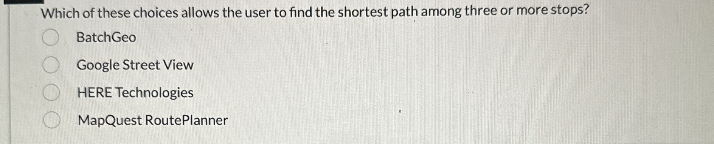 Which of these choices allows the user to find