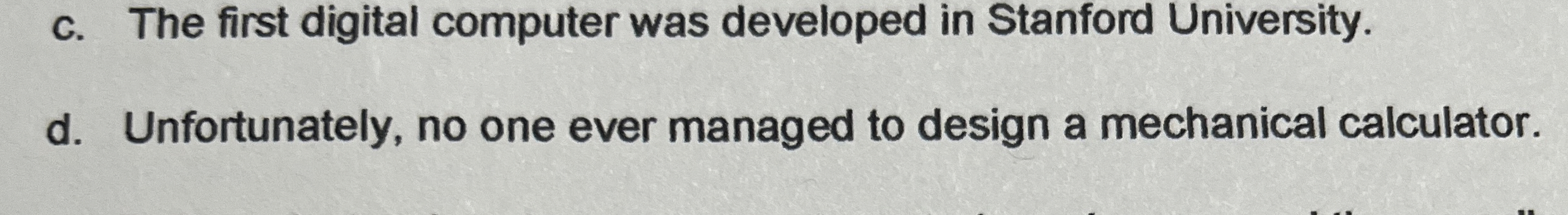 d . Unfortunately, no one ever managed to design