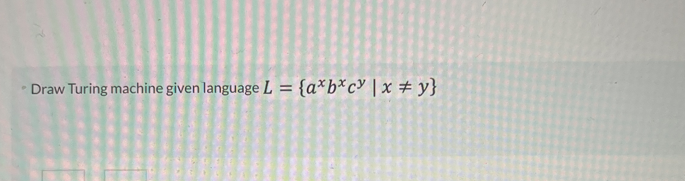 Draw Turing machine given language L = { a x b x