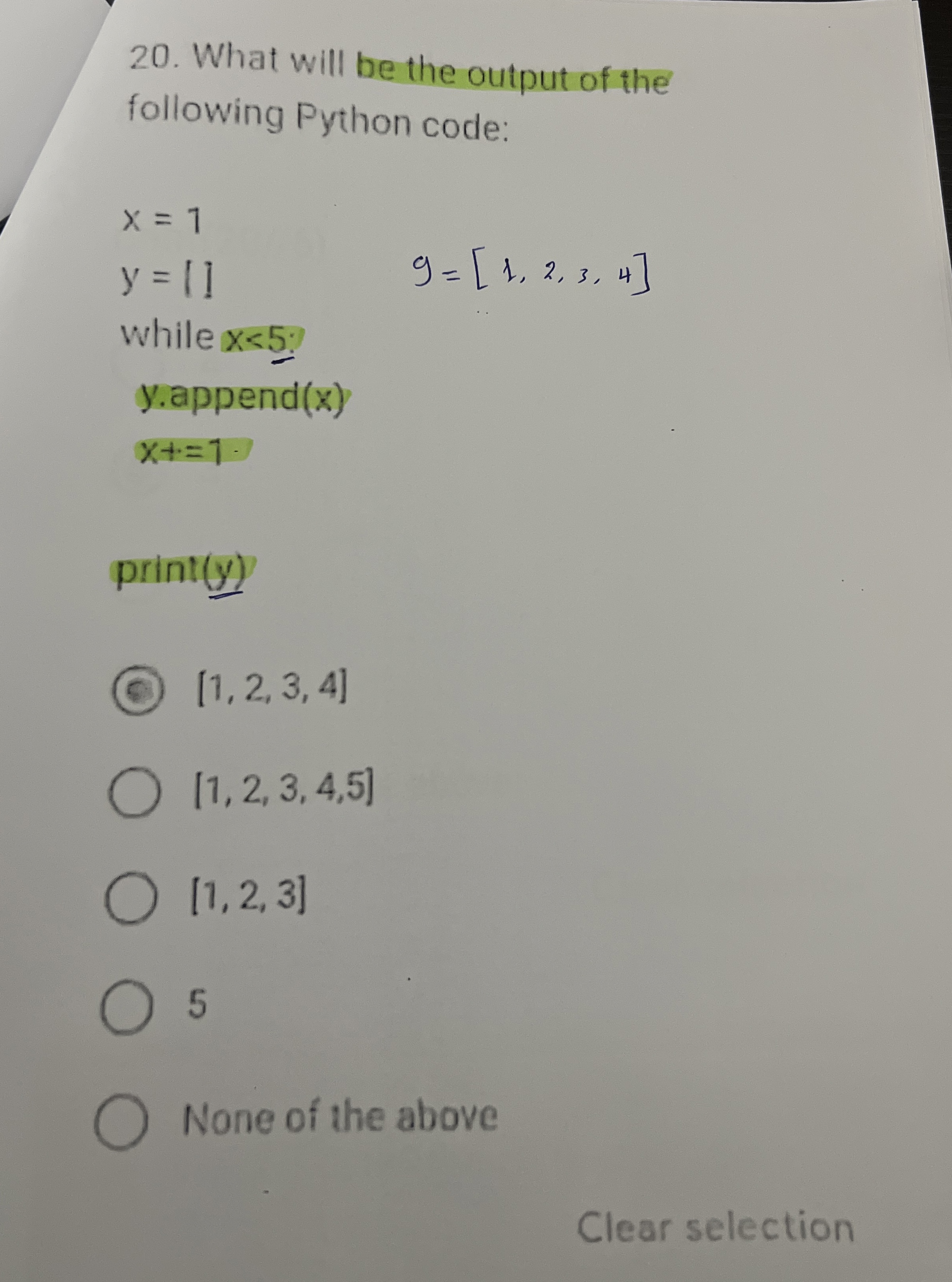 What will be the output of the following Python