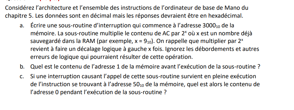 Consid rez l'architecture et l'ensemble des