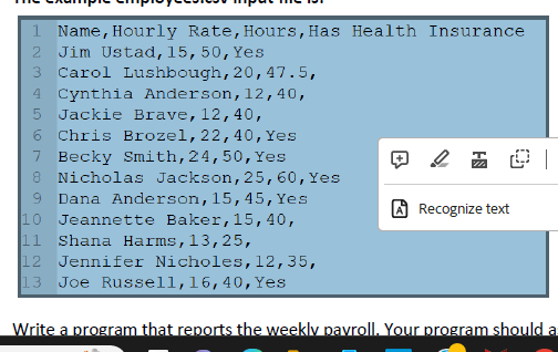 Write a Python program that will create a weekly