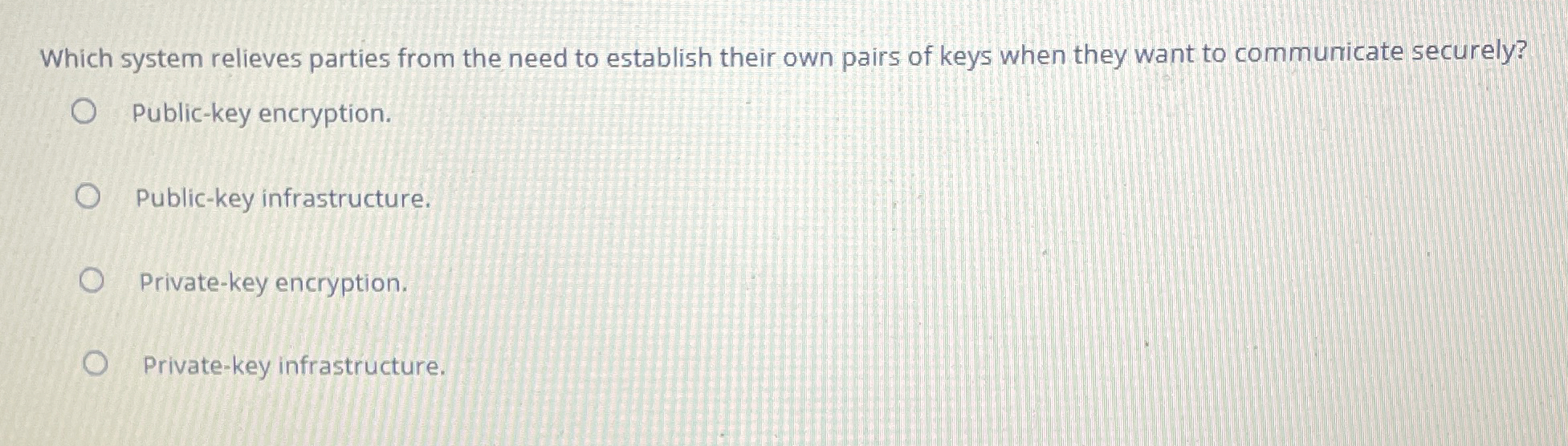 Which system relieves parties from the need to