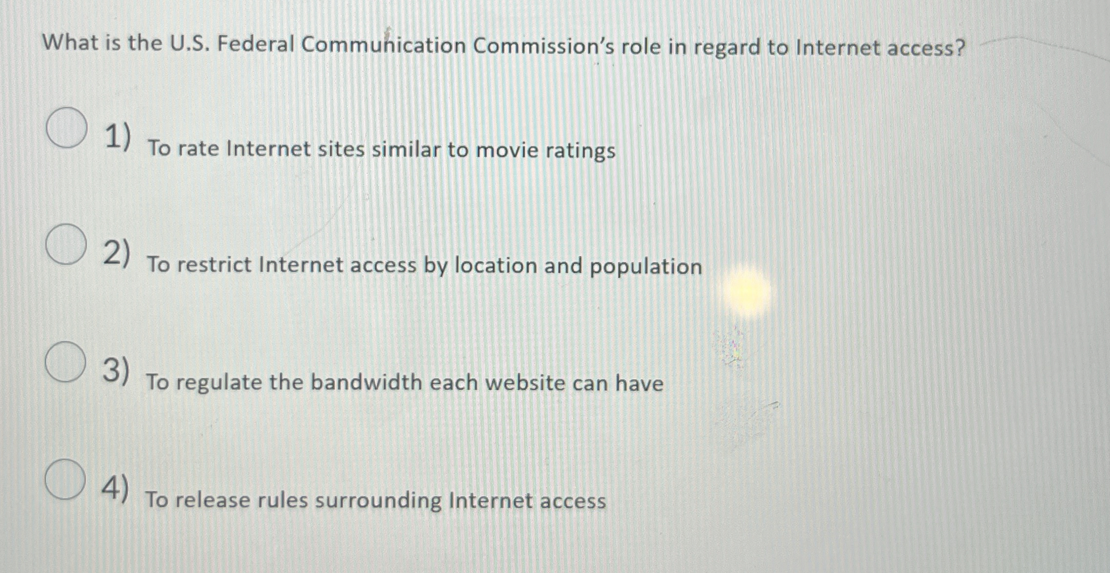What is the U . S . Federal Commuhication