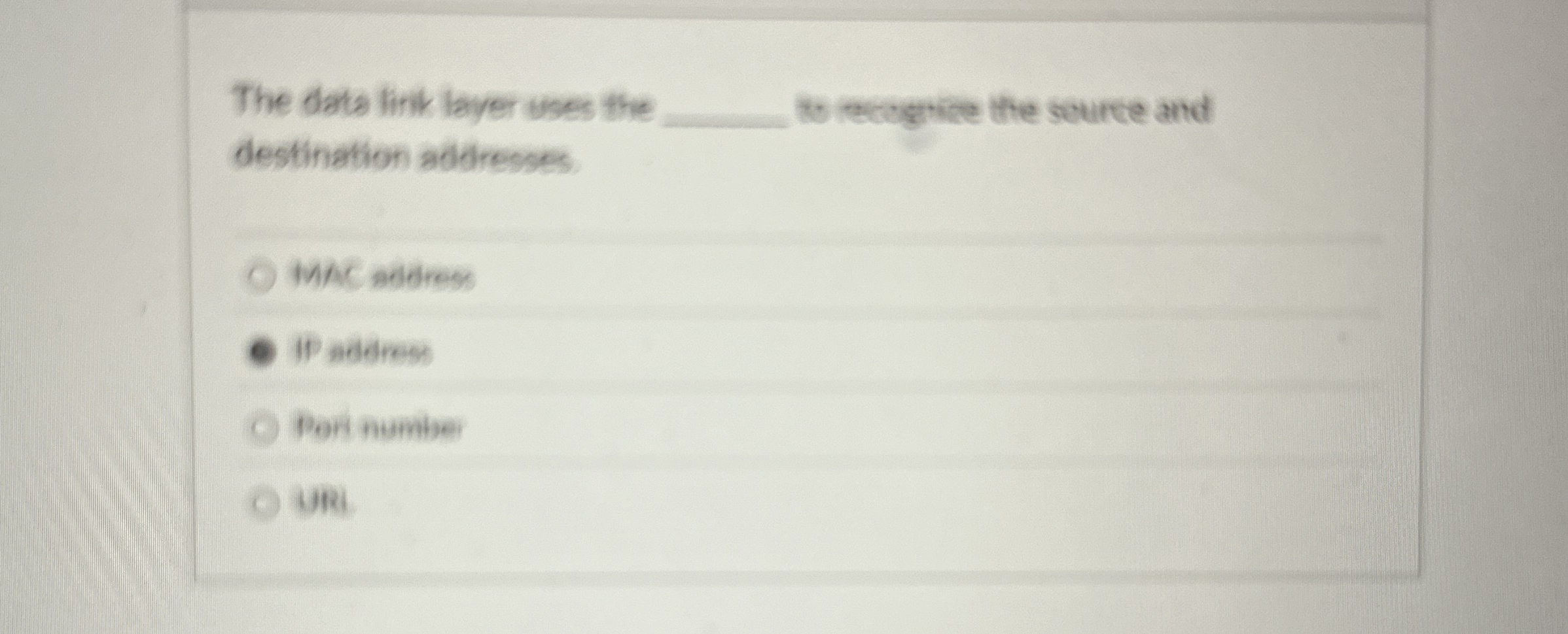 The dato link layer uses the to recognize the