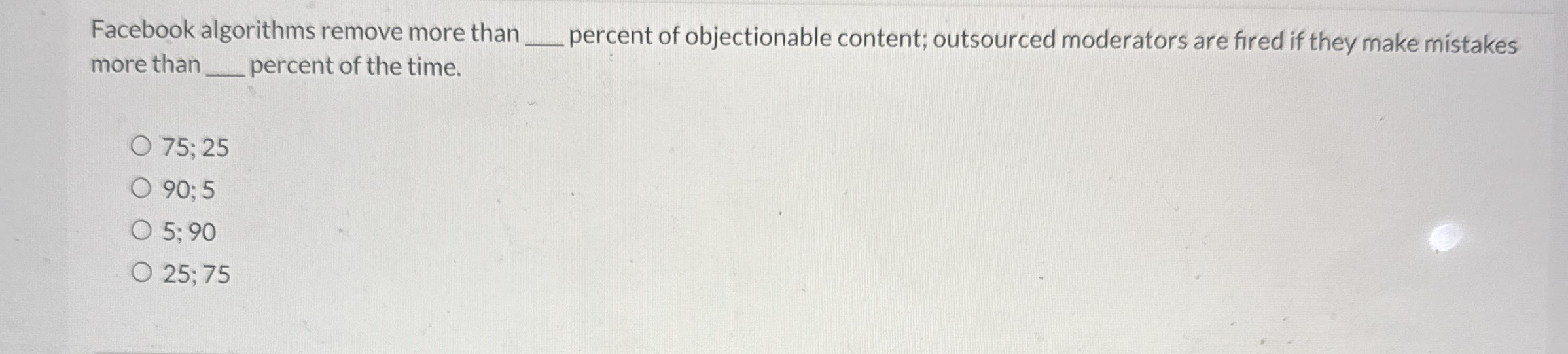 Facebook algorithms remove more than more than q