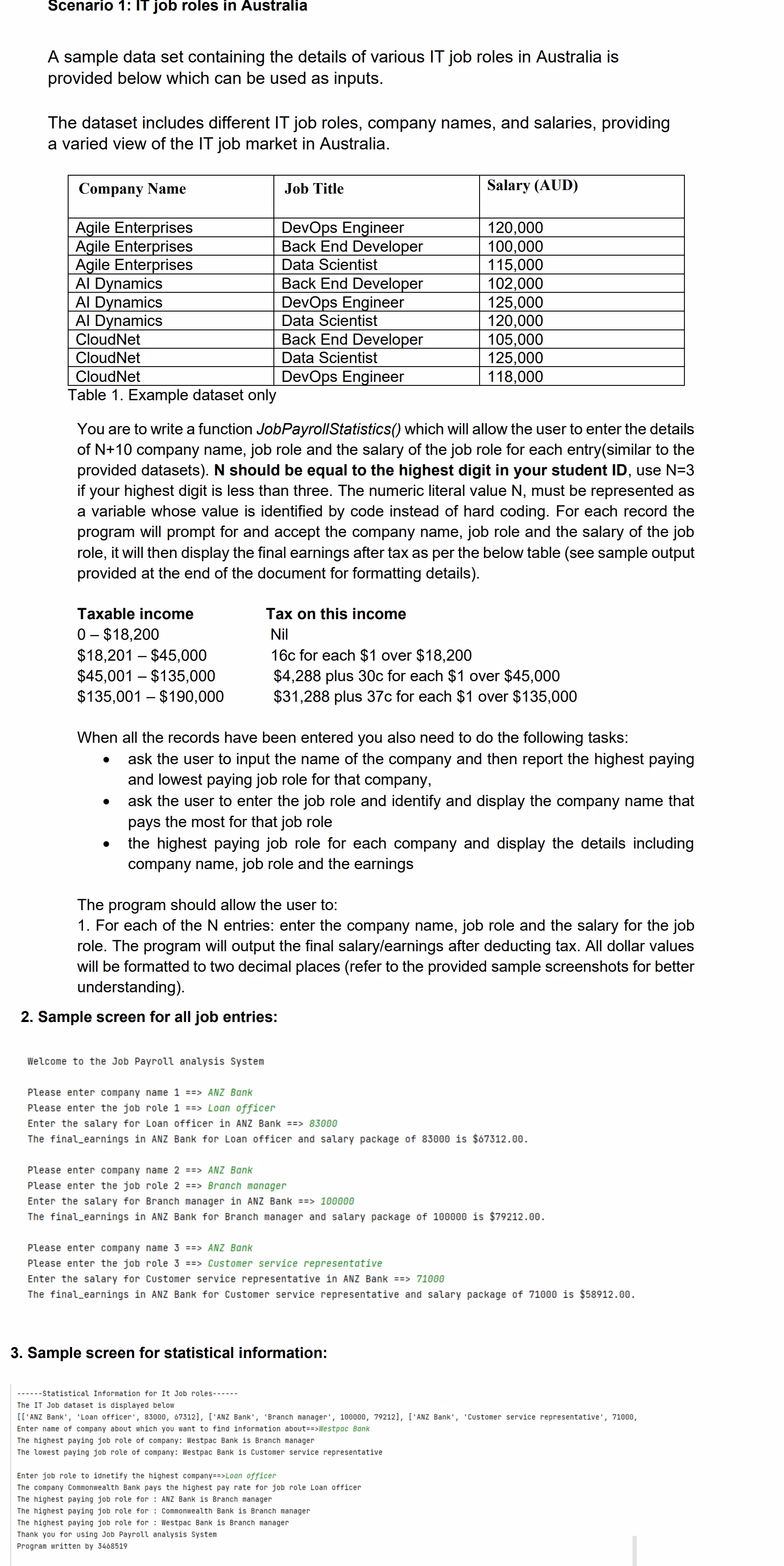 Use python write this program and should use